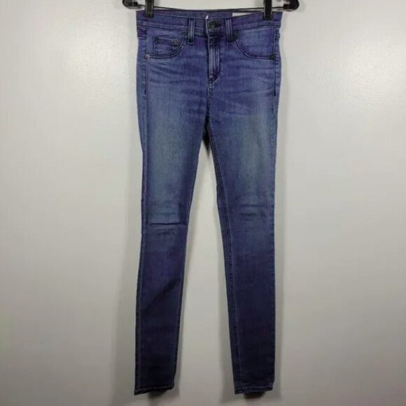 Rag & Bone Women Blue 9 High Rise Skinny Leggings Jeans Size 25 - Picture 2 of 11